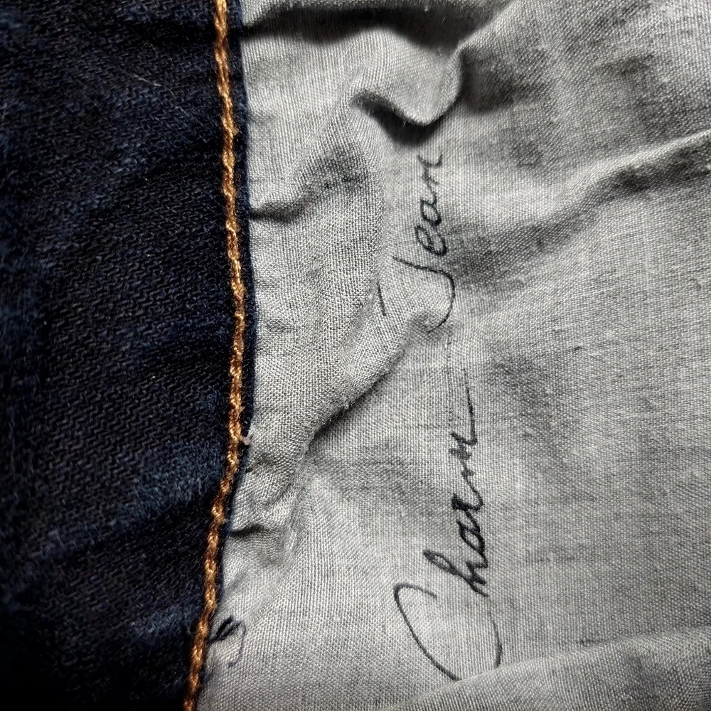 Chicos Blue Denim‎ Charm Jeans Platinum Rhinestones Bling  Flare Bootcut Stretch - Picture 7 of 12